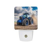 Tractor on The Field Funny Night Light Plug in Wall LED Nightlight with Auto Sensor for Hallway Bedroom Stairs Garage
