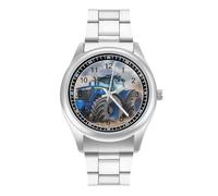 Tractor on The Field Simple Stainless Watch Fashion Designer Wristwatch Easy Reader Analog Watches Gifts for Men
