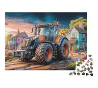 Tractor on Village Road 1000 Pieces Precise Interlocking Rural Farm Scene Art Jigsaw for Teens Digital Detox Travel Friendly Puzzle Stay at Home Fun 70x50cm/1000pcs