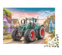 Tractor on Village Road 1000Piecess JigsawPuzzlesRural Farm Scene Style ForAdult Challenging LargePiecePuzzles Age12+byth The Impossible Game Fun 70x50cm/1000pcs