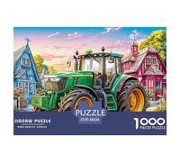 Tractor on Village Road High Grade Paper Material Rural Farm Scene Art Rewarding Challenging Game, Suitable for Home Leisure And Family Game Nights 38x26cm/1000pcs