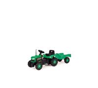 Tractor Pedal Operated Ride On Truck with Trailer Dolu Green One Size