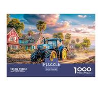 Tractor Plowing Field Durable Material Rural Farm Landscape Style Easy to Assemble Pieces, Perfect for Relaxing, Unwinding And Enjoying Quiet Moments 70x50cm/1000pcs