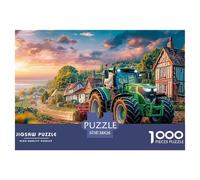 Tractor Plowing FieldElaborate 1000-Piece Jigsaw Puzzles for Adults Rural Countryside Scene A Mosaic of 1000 Challenging Puzzle Game Pieces - A Captivating And Demanding Gift for Adult And Youthful Mi