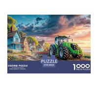 Tractor Plowing FieldFormidable 1000-Piece Jigsaw Puzzles for Adults Rural Countryside Scene An Odyssey of Impossible, Hard, And Difficult Challenging Puzzle Educational Games - The Ultimate Gift for