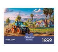 Tractor Plowing FieldFormidable 1000-Piece Jigsaw Puzzles for Adults Rural Farm Landscape Style An Odyssey of Impossible, Hard, And Difficult Challenging Puzzle Educational Games - The Ultimate Gift F