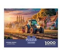 Tractor Plowing FieldJigsaw Puzzles for Adults Rural Countryside Scene A 1000-Piece (Advanced) Assortment of Challenging Educational Games - An Enriching And Thought-Provoking Gift for Adults And Kids