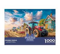 Tractor Plowing FieldJigsaw Puzzles for Adults Rural Farm Landscape Style A 1000-Piece (Advanced) Assortment of Challenging Educational Games - An Enriching And Thought-Provoking Gift for Adults And K