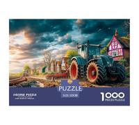 Tractor Plowing FieldLegendary Jigsaw Puzzles for Adults Rural Countryside Scene Presenting 1000 Advanced ‘Impossible-to-Hard’ Difficulty Challenging Puzzle Educational Games for Both Women And Men -