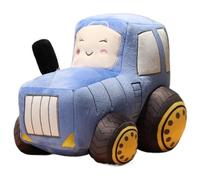 Tractor Plush, Cartoon Soft Stuffed Pillow Cute Simulation Farm Vehicle Play Plushie Toy for Kids Collectors(Blue,30cm/11.8in)