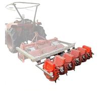 Tractor Pulled Seed Planter, Stainless Steel Seeding Machine with 8 Seed Plates, Adjustable Depth & Row Spacing, Garden Seeding Lawns Spreader for Farm Planting(6 Units)