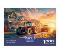 Tractor Racing Scene Well Made Cardboard Pieces Rural Fantasy Art Style Excellent for Brain Exercise, Memory Improvement And Mental Relaxation at Home 70x50cm/1000pcs