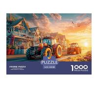 Tractor Racing SceneIntricate 1000-Piece Jigsaw Puzzles for Adults Rural Fantasy Art Style Presenting A World of Challenging Puzzle Games - These Stand As The Premier Gift Jigsaw Puzzles for Adults An