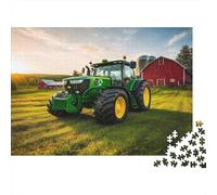 Tractor, Red Barn Rätsel Für Erwachsene || Familienspaß-Puzzles 1000pcs (75x50cm) Erwachsene