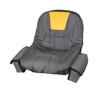 Tractor Seat Cover - Waterproof Protective Cushion for Outdoor Use | Reflective Strip Design Durable Fabric Fits Most Lawnmowers and Tractors Without Armrests Garage Workshop Farm and Garden Equipment