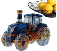 Tractor-Shaped Whiskey Bottle,300ml 3D Tractor-Shaped Whiskey Bottle,Novelty Glass Whiskeys Decanter,Art Sculpture,creatives Car-Themed Empty Bottles,All Wine Wine Container