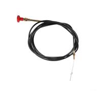 Tractor Shutdown Cable 2245, Push-Pull Choke Stop Cable for Red Knob, Female Ball End Socket for Quick Engine Cut-Off, Replacement Part for Garden Tractors & Equipment