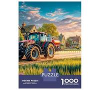 Tractor Spraying Field 1000 Piece Recycled Rural Farm Landscape Style Puzzle Stressful Workers Anxiety Relief Home Wall Art Cognitive Training 52x38cm/1000pcs