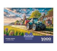 Tractor Spraying Field 1000-Piece Rural Farm Landscape Style Recycled Cardboard Material Puzzles for Adults Anxiety Relief Game Wall Decoration & Gifts 70x50cm/1000pcs