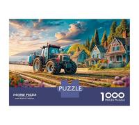 Tractor Spraying Field 1000-Piece Rural Farmhouse Scene Recycled Cardboard Jigsaw Puzzle for Adults Educational Game Anxiety Relief Wall Decoration Popular Puzzle 52x38cm/1000pcs