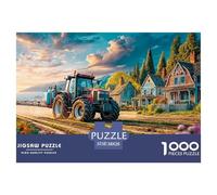 Tractor Spraying Field Impossible Hard Difficult Challenging 1000 Piece Puzzle - Rural Farmhouse Scene for Adults Decompression Great Gift Idea38x26cm/1000pcs