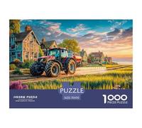 Tractor Spraying FieldAstonishing 1000-Piece Jigsaw Puzzles for Adults Rural Farm Landscape Style A Pantheon of Impossible, Hard, Difficult Challenging Puzzle Games for All Genders - A Unifying Challe