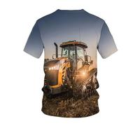 Tractor T Shirts for Men, Funny Novelty T-Shirt Tractor Graphic Men 3D T Shirts Crew Neck Short Sleeve Summer Tops for Teenagers