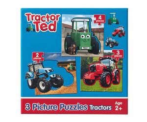 Tractor Ted 3 Picture Puzzle - Progressive 2-4 Piece