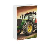 Tractor Theme Cigarette Case Anti-Squeezing Waterproof Cigarette Packing Box with Lightweight Pocket Cigarette Storage Case for Men Women Gifts