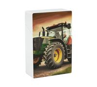 Tractor Theme Cigarette Case for Regular King Size 85mm 20 Capacity Push to Open Hard Shell Cigarette Box Portable & Waterproof Cigarettes Case for Men Women Pocket Cigarettes Holder, Cig Accessories