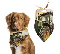 Tractor Theme Dog Bandanas Adjustable Bib Party Pet Decorations Cute Dog Triangle Scarfs for Small Medium Puppy Cat Costume Accessory