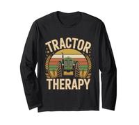 Tractor Therapy Vintage Farm Tractor Rural Agriculture Long Sleeve T-Shirt