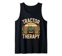 Tractor Therapy Vintage Farm Tractor Rural Agriculture Tank Top