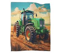 Tractor Throw Blanket Warm Flannel Blanket for Kids Boys Girls Adults 3D Open Land Fashion Print Blanket Perfect for Couch Sofa Bed All Season 80x90inch(200x230cm)