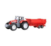 Tractor Toy for Kids, Friction Powered Push and Go Vehicle for Ages 3+, red