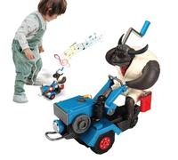 Tractor Toys for, Tractors Toys for Boy,Tractor Lit with Music - 360 Degree Interactive Stunt Vehicle with Cattle, Electric Car, Class