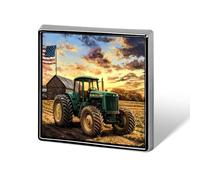 Tractor U.S. Flag Printed Brooch Pins Badge Button Tie Lapel Backpack Pin Decoration for Women Men