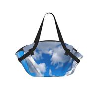 Tractor Under Blue Sky And White Clouds Print Foldable Camping Bag Duffle Bag Waterproof Travel Bag Camping Mattress For Outdoor Park Beach