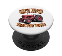 Tractor Voice Sarcastic Farmer Big Mouth Attitude PopSockets Adhesive PopGrip