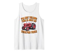 Tractor Voice Sarcastic Farmer Big Mouth Attitude Tank Top