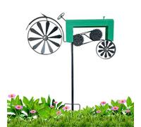 Tractor Wind Spinner | Tractor Motion Art Outdoor Wind Sculpture - Patio Windmill - for Front Garden, Patio, Backyard, Lawn, Flower Beds, Holidays and as a Housewarming Gift