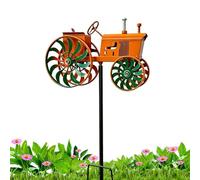 Tractor Windmill - Rustic Weather Resistant Stake Decor Pastoral Iron Windmill | Rotating Outdoor Ornament Yard Patio Balcony Farm Landscape House Yard Art Sculpture