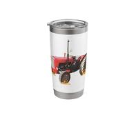 Tractor with Flames and Burning Wheels Stainless Steel Insulated Tumbler