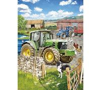 Tractors In Farm Yard - Greetings Card 10563 (Blank)