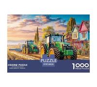 Tractors on Dirt RoadMonumental Jigsaw Puzzles for Adults Rural Farm Landscape Style Featuring 1000 Advanced, Notoriously Difficult Challenging Puzzle Educational Game Pieces - Designed As The Most Me