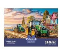 Tractors on Dirt RoadProdigious 1000-Piece Jigsaw Puzzles for Adults Rural Farm Landscape Style Consisting of 1000 Seemingly Insurmountable Challenging Puzzle Educational Pieces - Forged As A Legacy G