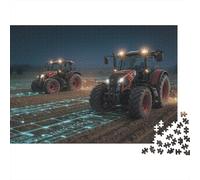 Tractors with GPS Navigation System Jigsaw Puzzles Puzzles for Adults Kids. 1000 Piece Impossible Challenge Toy Educational Games Home Decoration for Educational Games Gifts 52x38cm/1000pcs