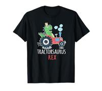 Tractorsaurus Rex with a Dinosaur and a Tractor on Farm Fun T-Shirt