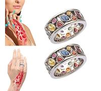 TraCuna 2023 New recommendation 2Pcs Heathcryt Crystal-Quartz Ionix Ring, Lymphvity Thermotherapeutic Ring Jewelry, Relieve Stress Anxiety, It is The Best Gift for Men and Women (7)