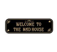 TracyArt Gothic Decor, Posters for Room Aesthetic, Welcome To The Mad House - Gothic Home Decor, Gothic Wall Decor, Goth Room Decor